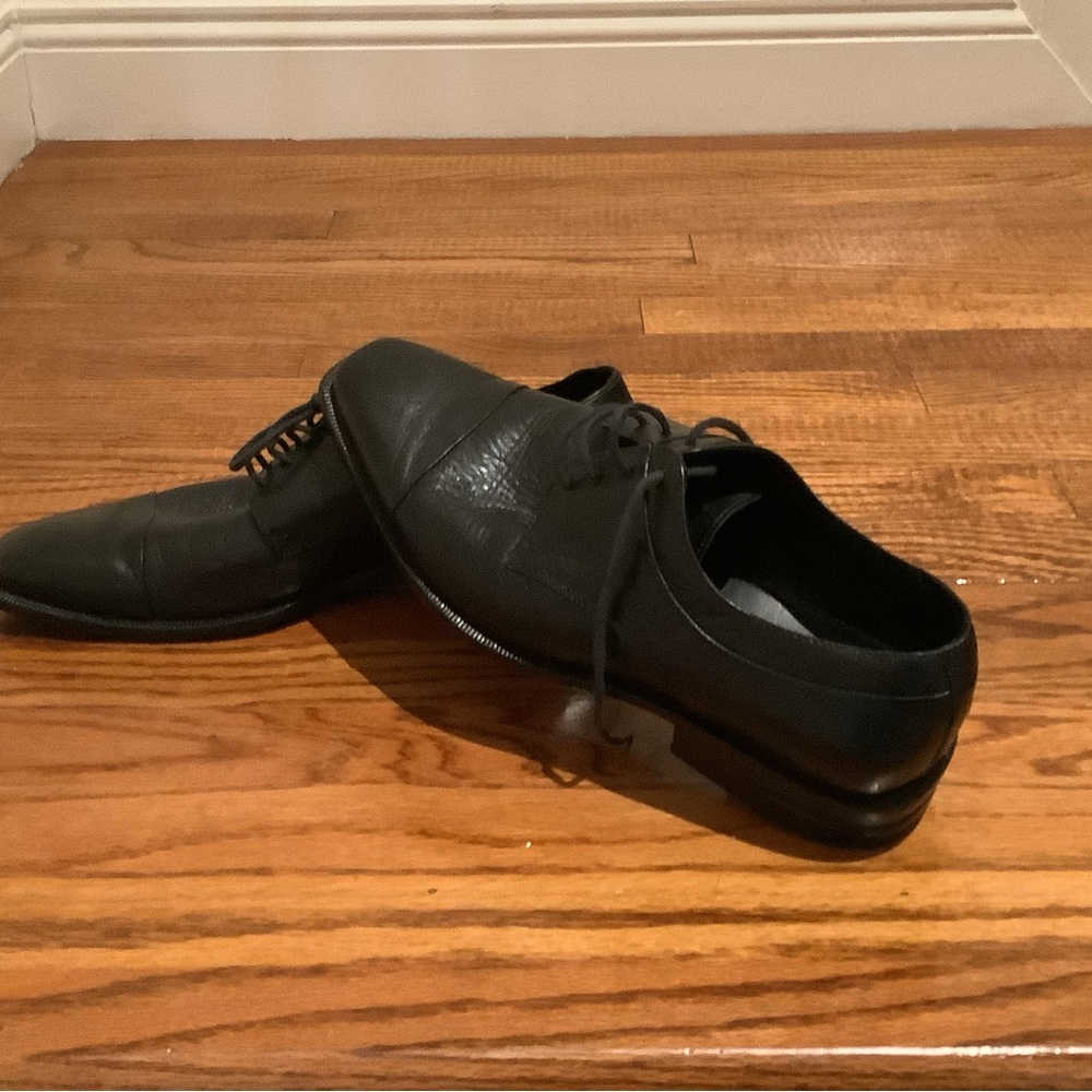 CAPODARTE LEATHER BLACK SHOES